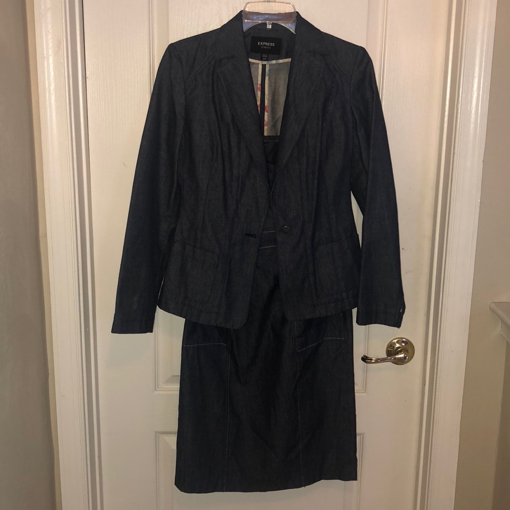 Denim suit dress
